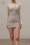 BASERANGE ribbed cotton long-sleeved top T-shirt TTPAL series collection France BAS-TTPAL-RB-000-MI beige